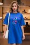 Plus Size Women Short Sleeve Crew Neck T-Shirt Dress Nightgown Comfy Cotton