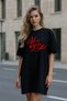 Plus Size Women Short Sleeve Crew Neck T-Shirt Dress Nightgown Comfy Cotton