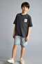 100% Cotton Oversized Crew Neck Appliqué Short Sleeve T-Shirt for Boys H5734A826Sm - 2