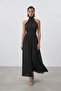 Polka Dot Halter Neck Backless Maxi Dress Av1585 - 4