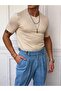 Slim Fit Cotton Knit Fabric T-Shirt - 2