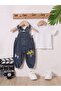 Printed Children's Salopet 2 Piece T-Shirt Jeans Overalls - 2