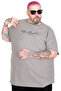 Mode XL Large Size T-Shirt Bis the Boston Waffle U26000 Haki - 2