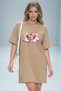 Plus Size Women Short Sleeve Crew Neck T-Shirt Dress Nightgown Comfy Cotton