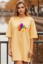 Plus Size Women Short Sleeve Crew Neck T-Shirt Dress Nightgown Comfy Cotton