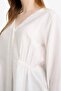 Women's Day Regular Fit V-Neck Long Sleeve Shirt G1208Ax26Sp - 4