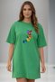 Plus Size Women Short Sleeve Crew Neck T-Shirt Dress Nightgown Comfy Cotton