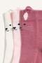 3D 3-Pack Cotton Long Socks Baby Girl H6682A5Ns - 3