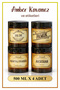 4 Pieces of Amber Jars and Cosmetic Themed Labels