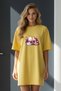 Plus Size Women Short Sleeve Crew Neck T-Shirt Dress Nightgown Comfy Cotton
