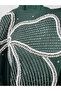 Elegant Stone-Embellished Emerald Green Abaya Evening Dress