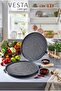 Double-Sided Grilled Cast Iron Pancake Pan - Non-Stick Surface Pizza and Crepe Pan with Removable Handles - 35 cm
