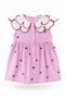 Pink Striped Baby Collar Girl's Dress - 2