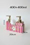 Porcelain Carnival Gold 2-Pack Liquid Soap Dispenser, 400+400ml -399 - 2