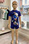 Boys' Sonic Short Sleeve Swimsuit with Shorts (Order 1 Size Larger)