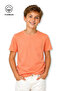 Boys and Girls Plain Short Sleeve Summer Orange T-Shirt