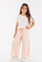 Girl's Ruffle Detailed T-Shirt and Relaxed Fit Pants Set - Casual, Stylish, and Comfortable Combination