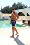 Quick-Drying Patterned Men's Swim Shorts with Pockets-26105 - 4