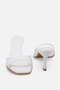Gamze white patent leather daily short heeled slipper a025-k1453 - 7