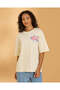 Women Yellow Mickey And Friends Graphic Oversized T Shirt