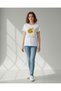 Senior Girls White Graphic Round Neck T-Shirt - 2
