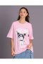 Senior Girls Pink Kuromi Oversized T Shirt
