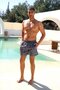 Quick-Drying Patterned Men's Swim Shorts with Pockets-26122 - 3