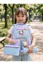 Plush Toy Detailed 3-Piece Primary School Set - Multi-Compartment S Water-Repellent Iz Children's School Set Bag Lilac - 2