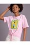 Senior Girls Pink Embroidered Front Tie T-shirt - 4