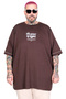 Mode XL Large Size T-Shirt the Secret U26220 Brown