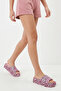 Women's Pink Leopard Printed Daily Comfortable Light Sole Eva Platform Sole Slippers - 7