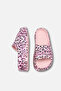 Women's Pink Leopard Printed Daily Comfortable Light Sole Eva Platform Sole Slippers - 4
