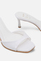 Gamze white patent leather daily short heeled slipper a025-k1453 - 4
