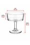 6-Piece Glass Dessert & Ice Cream Cup with Striped Design - 4