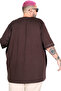 Mode XL Large Size T-Shirt the Secret U26220 Brown - 5