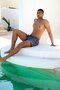 Quick-Drying Patterned Men's Swim Shorts with Pockets-26122 - 5