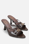 Sema women's front buckle heeled slipper a006-k1902