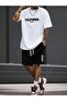 Oversize Black Shorts and T-Shirt Set - Cotton Relaxed Fit