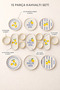 Lime Series 15 Piece Breakfast Set for 6 People - 4