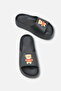 Women's Black Teddy Bear Printed Daily Comfortable Light Sole Eva Platform Sole Slippers - 3