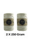 2 Pieces of Cotton Cotton Macrame Cord 2mm Chain Macrame Bag Cord 250 Grams 2 X 250 Gr (Total 500 Grams)
