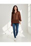 Women Brown Long Sleeve Woven Shirt - 2
