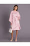 Senior Girls Pink Kaftan Dress with A Belt - 4
