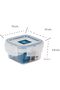 Super Lock Plastic Square Food Container With Lid 225 ml-Blue&Transparent - 3