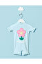 Infant Girls Blue Printed Swimsuit