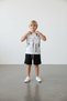 Boy's Patterned Oversize T-Shirt Shorts Set Summer Casual Combination - 6