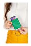 Women's Mechanical Card Holder and Wallet - Green - 5