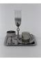 6-Person Silver Coffee Presentation Set – Silver Coffee Cup, Turkish Coffee Bowl, Coffee Saucer and Tray - Luxury Coffee Set - 6