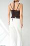 Women's Brown Lace Detailed Strappy Blouse - 4