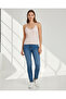 Women Beige Seamless Rib Cami Top With Lace - 2